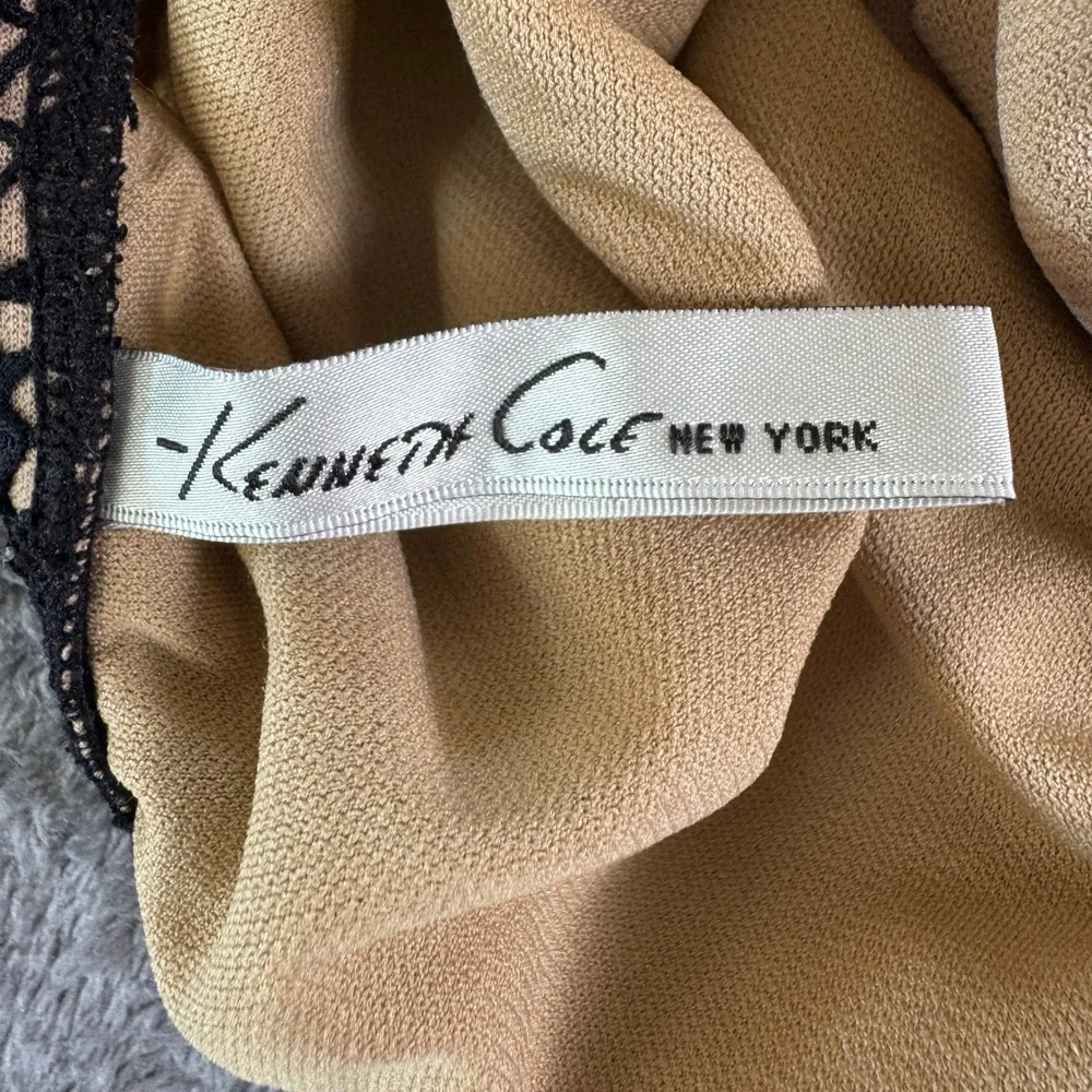 Kenneth Cole New York Womens Black Lace Overlay One Piece Swimsuit Halter Neck - Picture 6 of 6